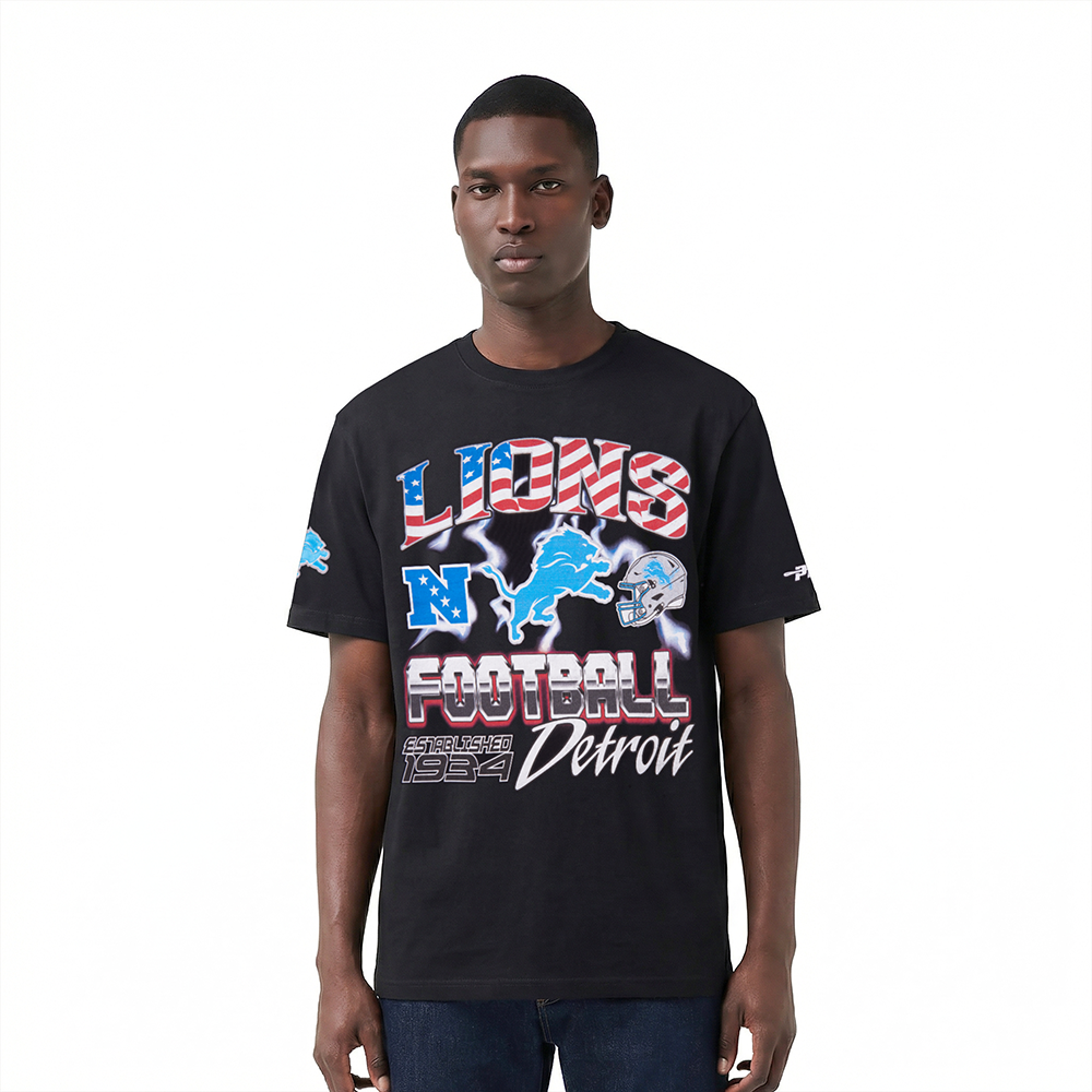 NFL DETROIT LIONS VICTORY MEN'S S/S TEE (BLACK)