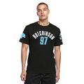NFL DETROIT LIONS AIDAN HUTCHINSON #97 CLASSIC PNN T-SHIRT EN JERSEY SIMPLE POUR HOMME (NOIR)