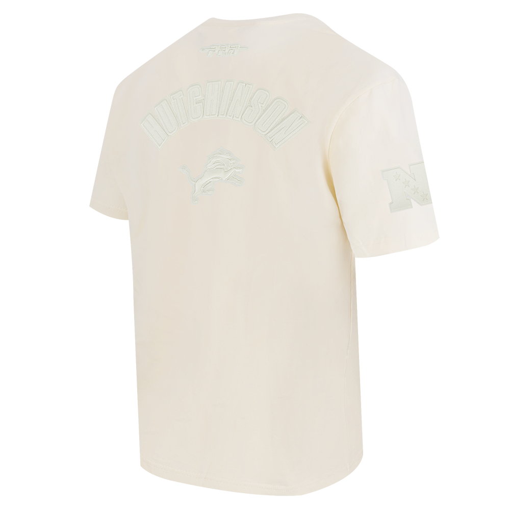 NFL DETROIT LIONS AIDAN HUTCHINSON #97 NEUTRAL PNN MEN'S CJ DROP SHOULDER TEE (EGGSHELL)
