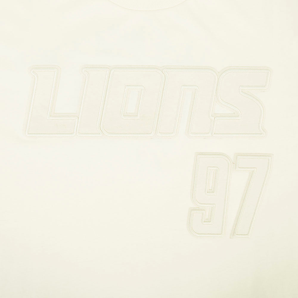 NFL DETROIT LIONS AIDAN HUTCHINSON #97 NEUTRAL PNN MEN'S CJ DROP SHOULDER TEE (EGGSHELL)