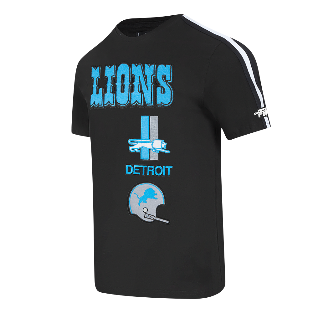 NFL DETROIT LIONS RETRO CLASSICS T-SHIRT À BANDES POUR HOMME (NOIR)