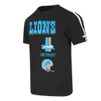 NFL DETROIT LIONS RETRO CLASSICS T-SHIRT À BANDES POUR HOMME (NOIR)