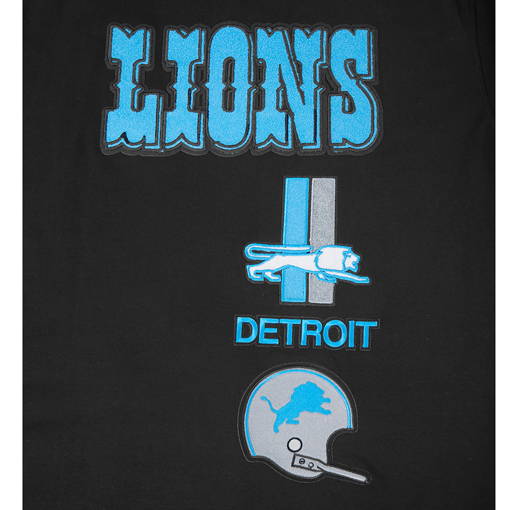 NFL DETROIT LIONS RETRO CLASSICS T-SHIRT À BANDES POUR HOMME (NOIR)
