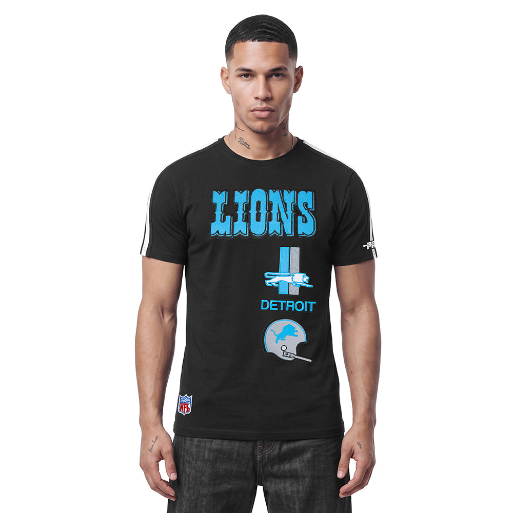 NFL DETROIT LIONS RETRO CLASSICS T-SHIRT À BANDES POUR HOMME (NOIR)