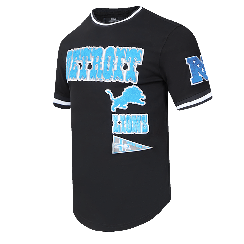 NFL DETROIT LIONS RETRO CLASSIC T-SHIRT POUR HOMME (NOIR)