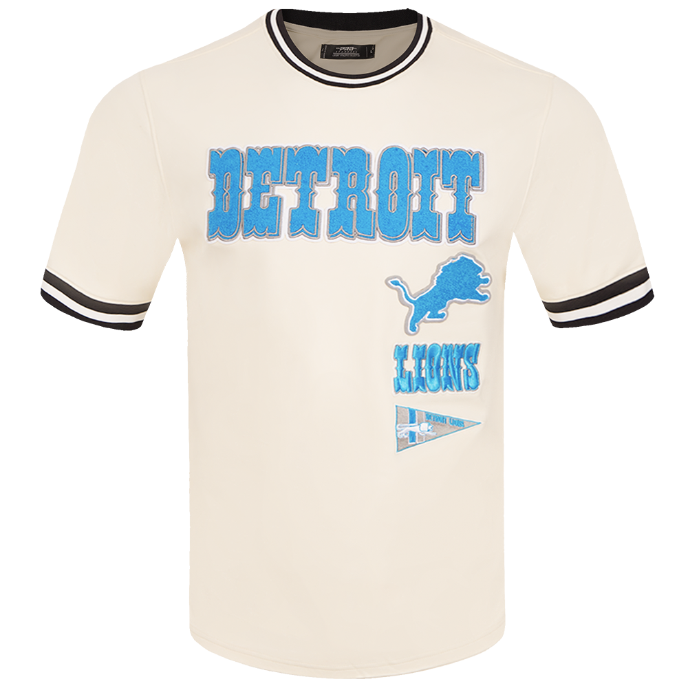 NFL DETROIT LIONS RETRO CLASSIC MEN'S TEE (EGGSHELL/ BLACK)