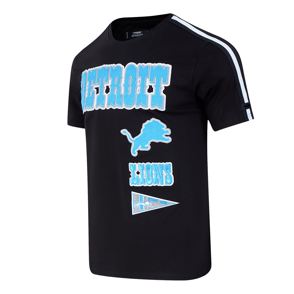 NFL DETROIT LIONS RETRO CLASSIC MEN'S STRIPED TEE (BLACK)