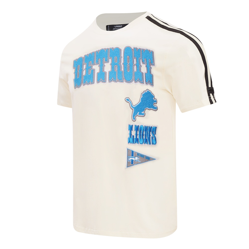 NFL DETROIT LIONS RETRO CLASSIC MEN'S STRIPED TEE (EGGSHELL/ BLACK)