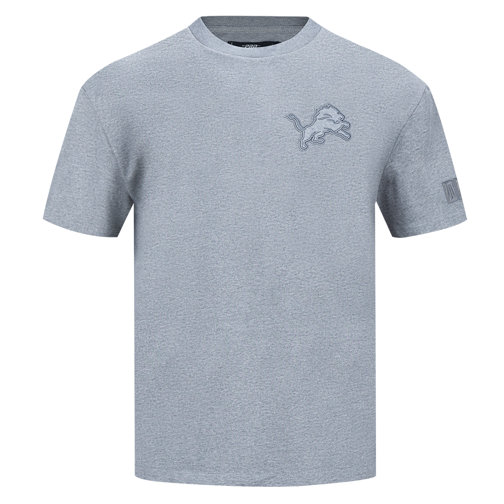 NFL DETROIT LIONS NEUTRAL MEN'S DROP SHOULDER TEE (DARK HEATHER GRAY)