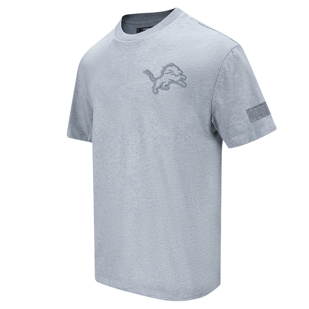 NFL DETROIT LIONS NEUTRAL MEN'S DROP SHOULDER TEE (DARK HEATHER GRAY)