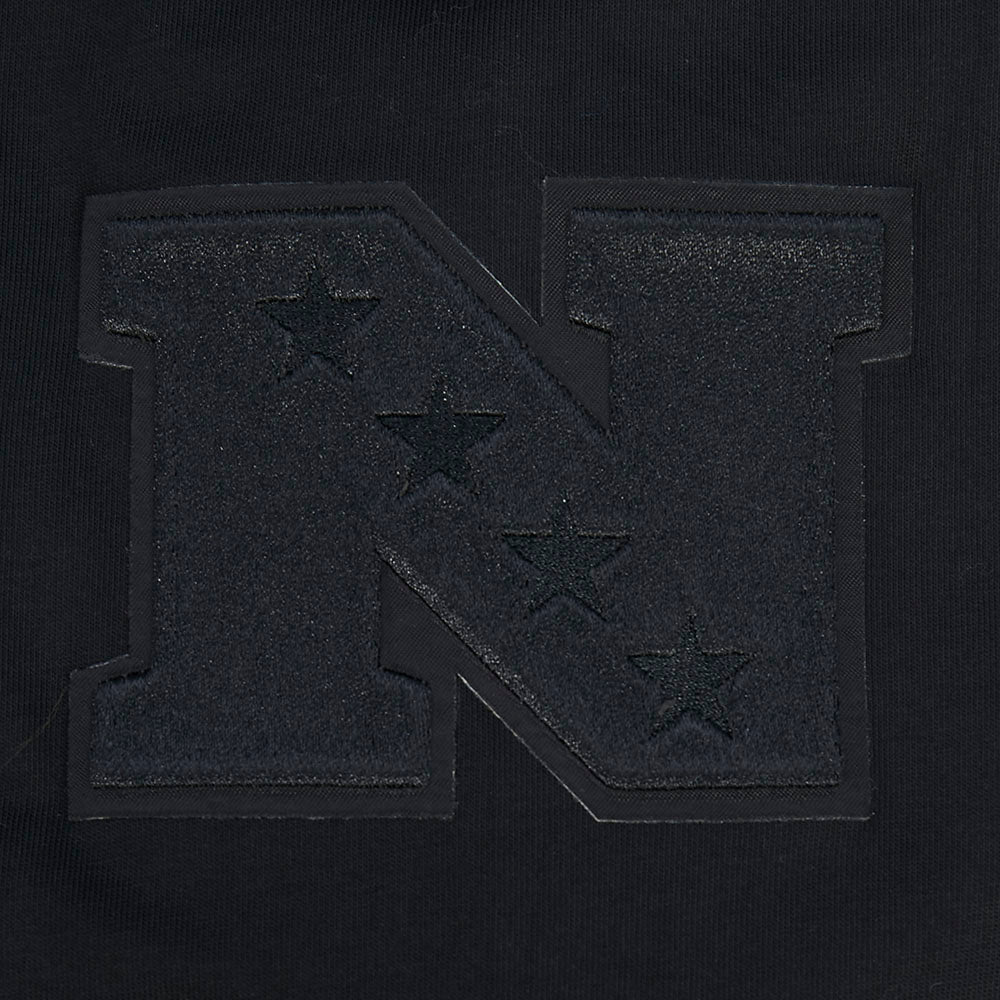 NFL DETROIT LIONS BLACKOUT MEN'S DROP SHOULDER LS TEE (BLACK)