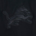 NFL DETROIT LIONS BLACKOUT MEN'S DROP SHOULDER LS TEE (BLACK)