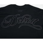 NFL DETROIT LIONS BLACKOUT MEN'S DROP SHOULDER LS TEE (BLACK)
