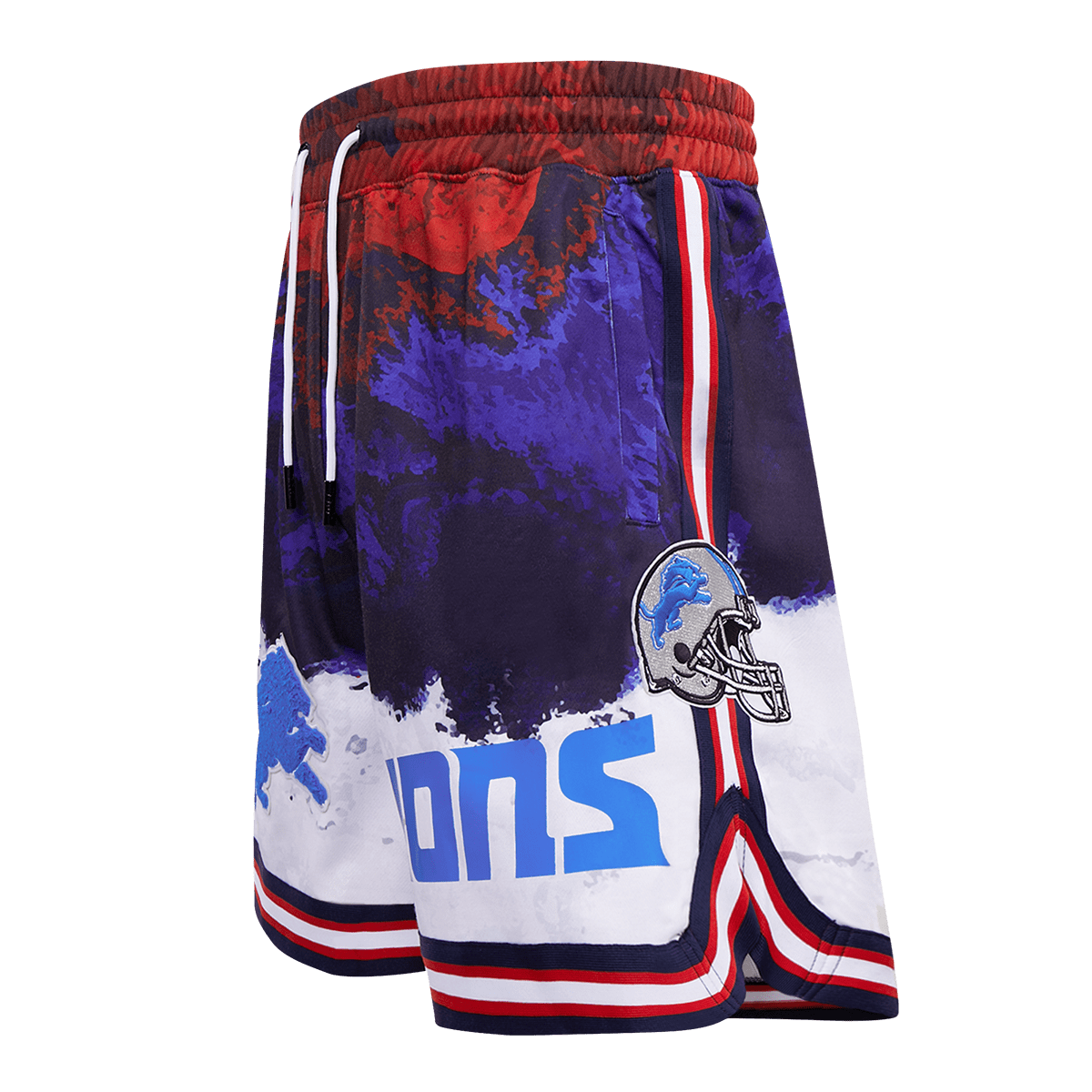 NFL DETROIT LIONS PRO TEAM MEN'S SHORT DIP DYE (RED/WHITE/BLUE)
