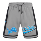 NFL DETROIT LIONS SCRIPT TAIL SHORT EN MAILLE DOUBLE 2.0 POUR HOMME (GRIS/NOIR)