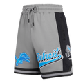 NFL DETROIT LIONS SCRIPT TAIL SHORT EN MAILLE DOUBLE 2.0 POUR HOMME (GRIS/NOIR)