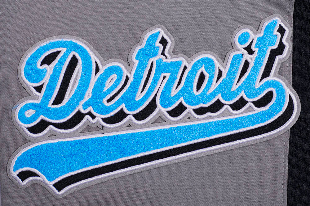 NFL DETROIT LIONS SCRIPT TAIL SHORT EN MAILLE DOUBLE 2.0 POUR HOMME (GRIS/NOIR)