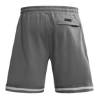 NFL DETROIT LIONS CLASSIC CHENILLE SHORT EN MAILLE DOUBLE POUR HOMME (GRIS)