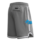 NFL DETROIT LIONS CLASSIC CHENILLE SHORT EN MAILLE DOUBLE POUR HOMME (GRIS)