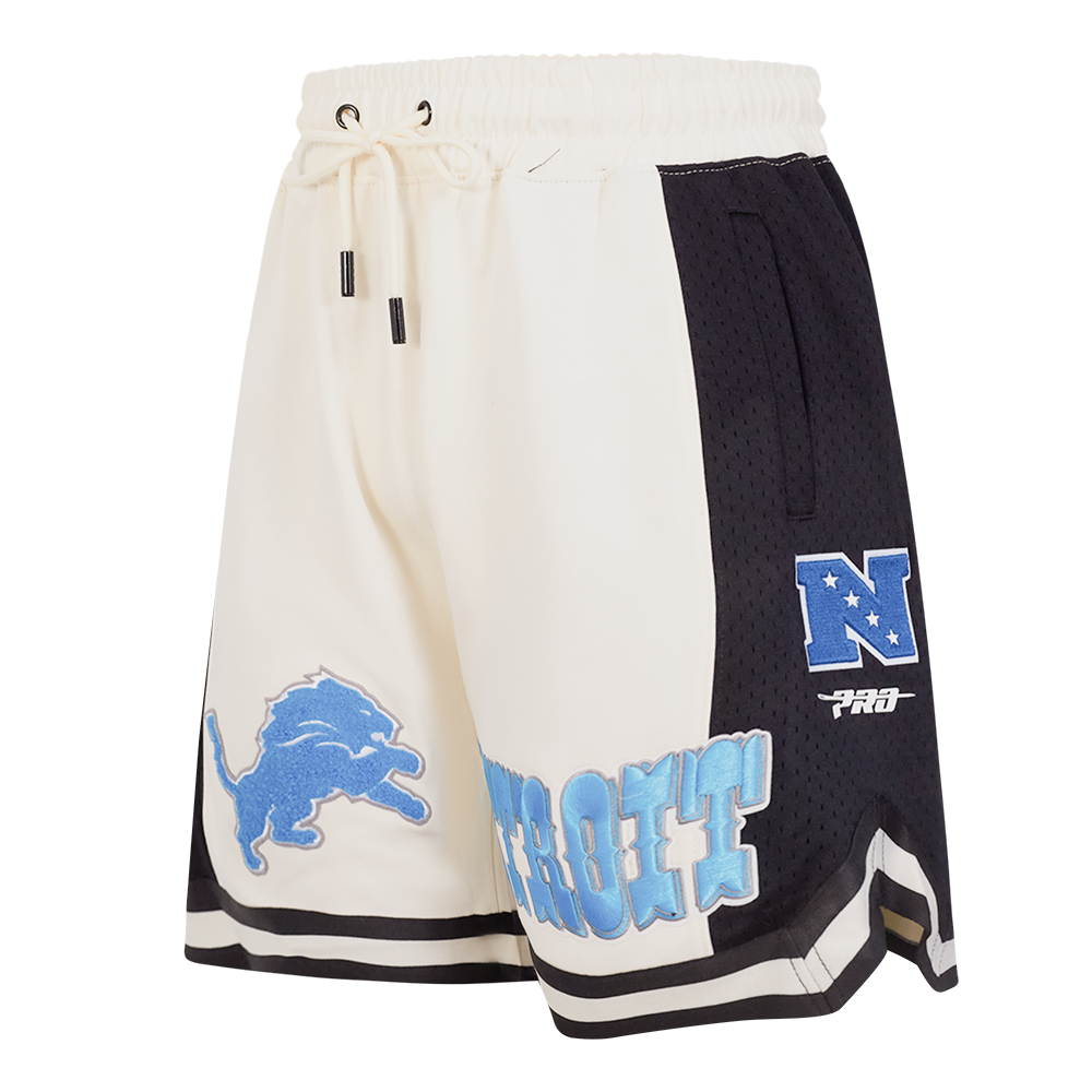 NFL DETROIT LIONS RETRO CLASSIC SHORT 2.0 POUR HOMME (COQUILLE D'ŒUF/NOIR)