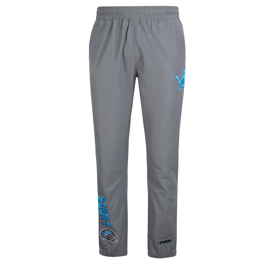 NFL DETROIT LIONS CLASSIC WIND SUIT MEN'S WOVEN PANT (GRAY)