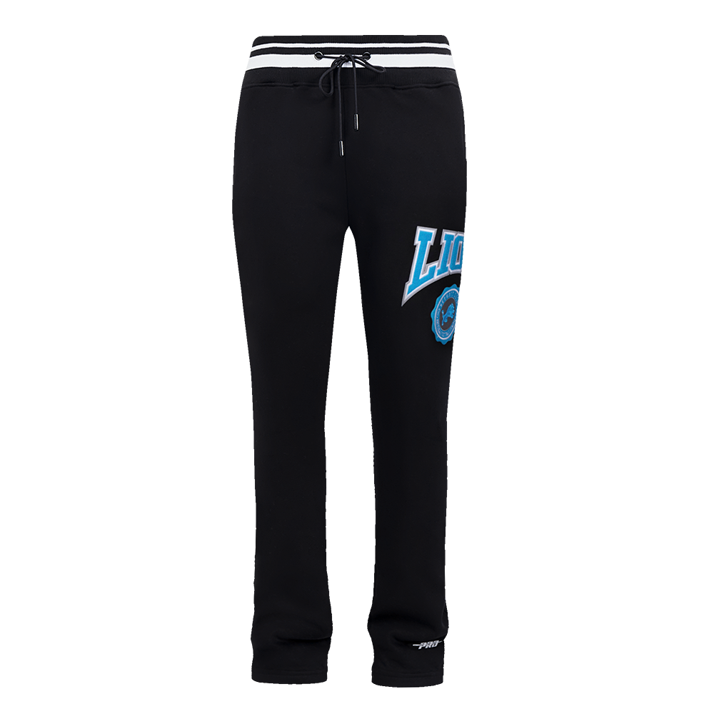 NFL DETROIT LIONS CREST EMBLEM RIB FLEECE SWEATPANT (BLACK)