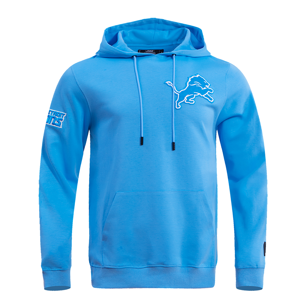 NFL DETROIT LIONS CLASSIC CHENILLE MEN'S PO HOODIE (UNIVERSITY BLUE)