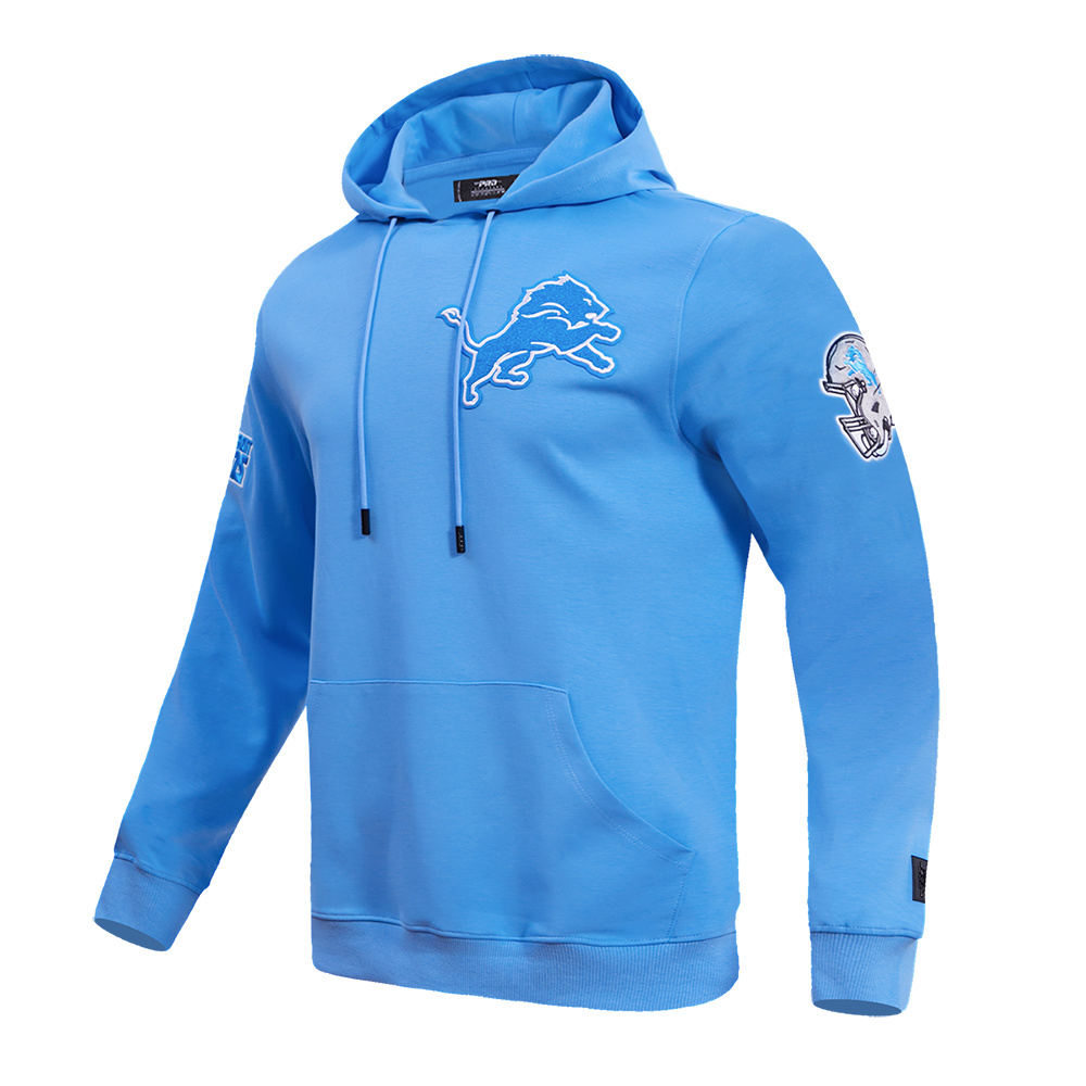 NFL DETROIT LIONS CLASSIC CHENILLE MEN'S PO HOODIE (UNIVERSITY BLUE)