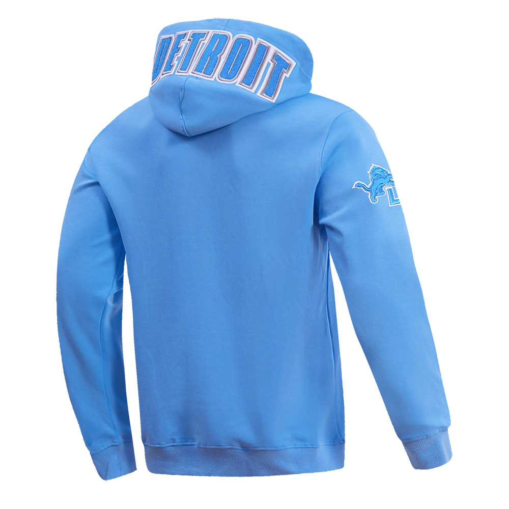 NFL DETROIT LIONS CLASSIC CHENILLE MEN'S PO HOODIE (UNIVERSITY BLUE)