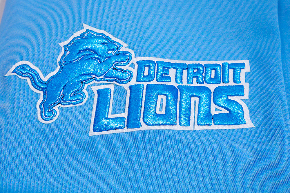 NFL DETROIT LIONS CLASSIC CHENILLE MEN'S PO HOODIE (UNIVERSITY BLUE)