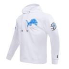 NFL DETROIT LIONS CLASSIC CHENILLE CHANDAIL À CAPUCHON EN MAILLE DOUBLE POUR HOMME (BLANC)