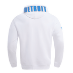 NFL DETROIT LIONS CLASSIC CHENILLE CHANDAIL À CAPUCHON EN MAILLE DOUBLE POUR HOMME (BLANC)
