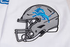 NFL DETROIT LIONS CLASSIC CHENILLE CHANDAIL À CAPUCHON EN MAILLE DOUBLE POUR HOMME (BLANC)