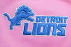 NFL DETROIT LIONS CLASSIC CHENILLE CHANDAIL À CAPUCHON À GLISSIÈRE POUR HOMME (ROSE)