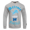 NFL DETROIT LIONS OLD ENGLISH MEN'S CREWNECK (HEATHER GREY)