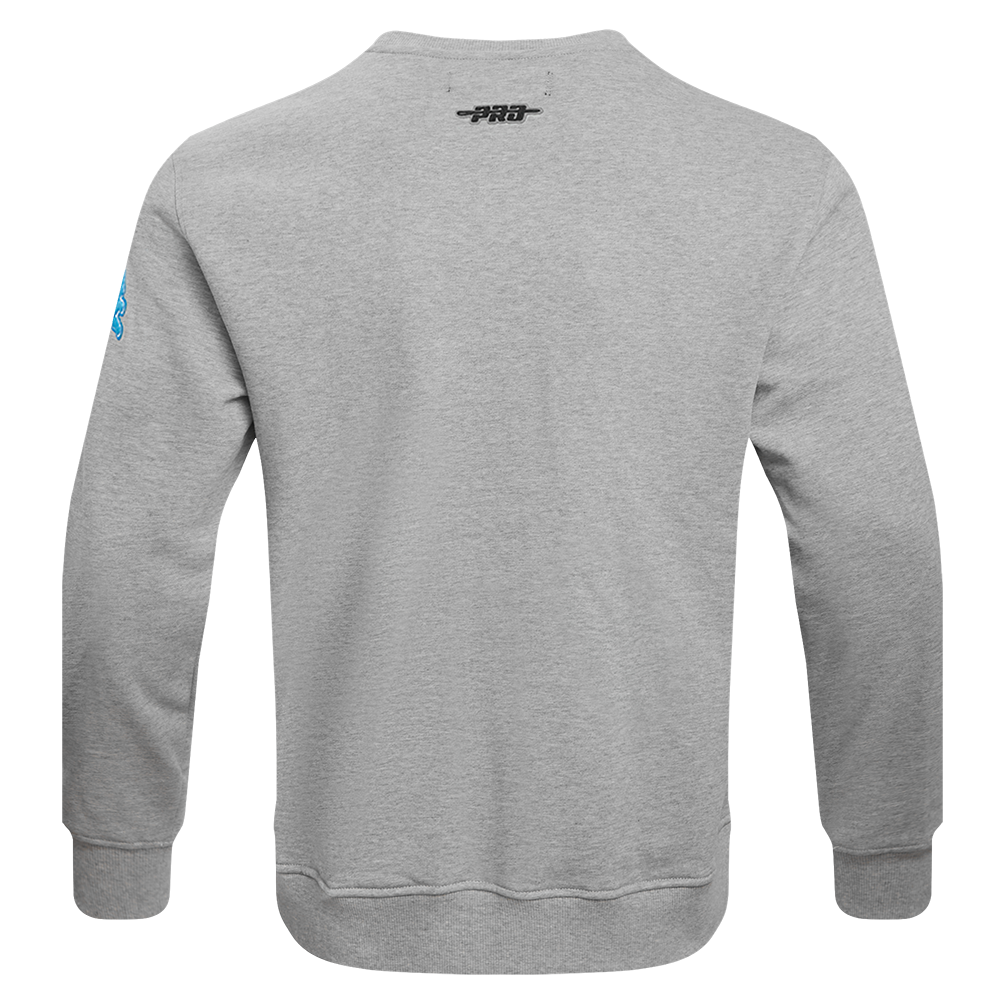 NFL DETROIT LIONS OLD ENGLISH MEN'S CREWNECK (HEATHER GREY)