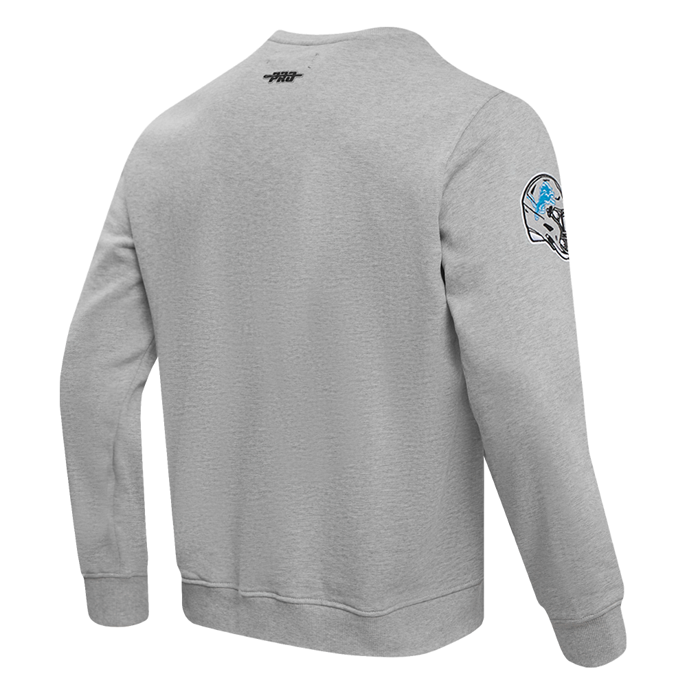 NFL DETROIT LIONS OLD ENGLISH MEN'S CREWNECK (HEATHER GREY)