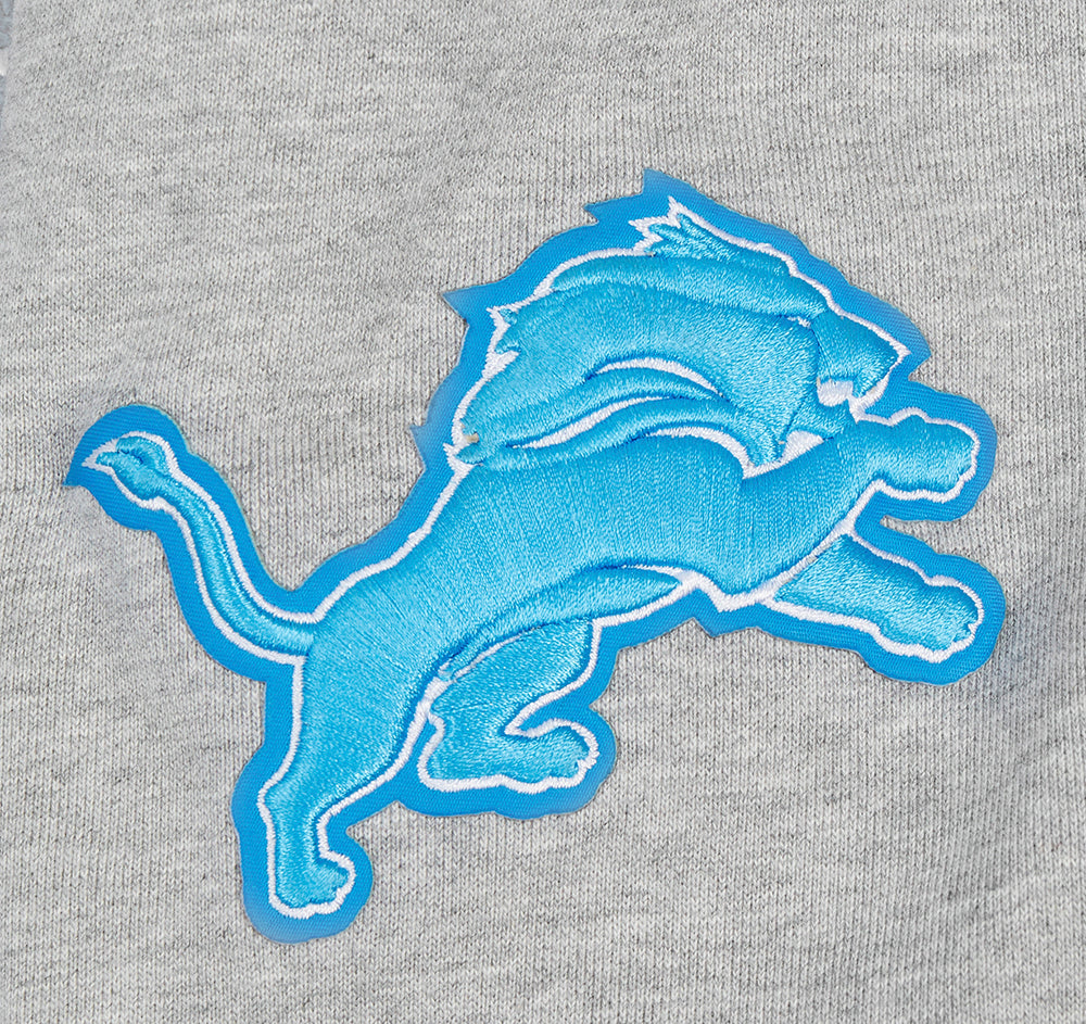 NFL DETROIT LIONS OLD ENGLISH MEN'S CREWNECK (HEATHER GREY)