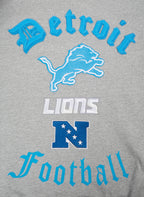 NFL DETROIT LIONS OLD ENGLISH MEN'S CREWNECK (HEATHER GREY)
