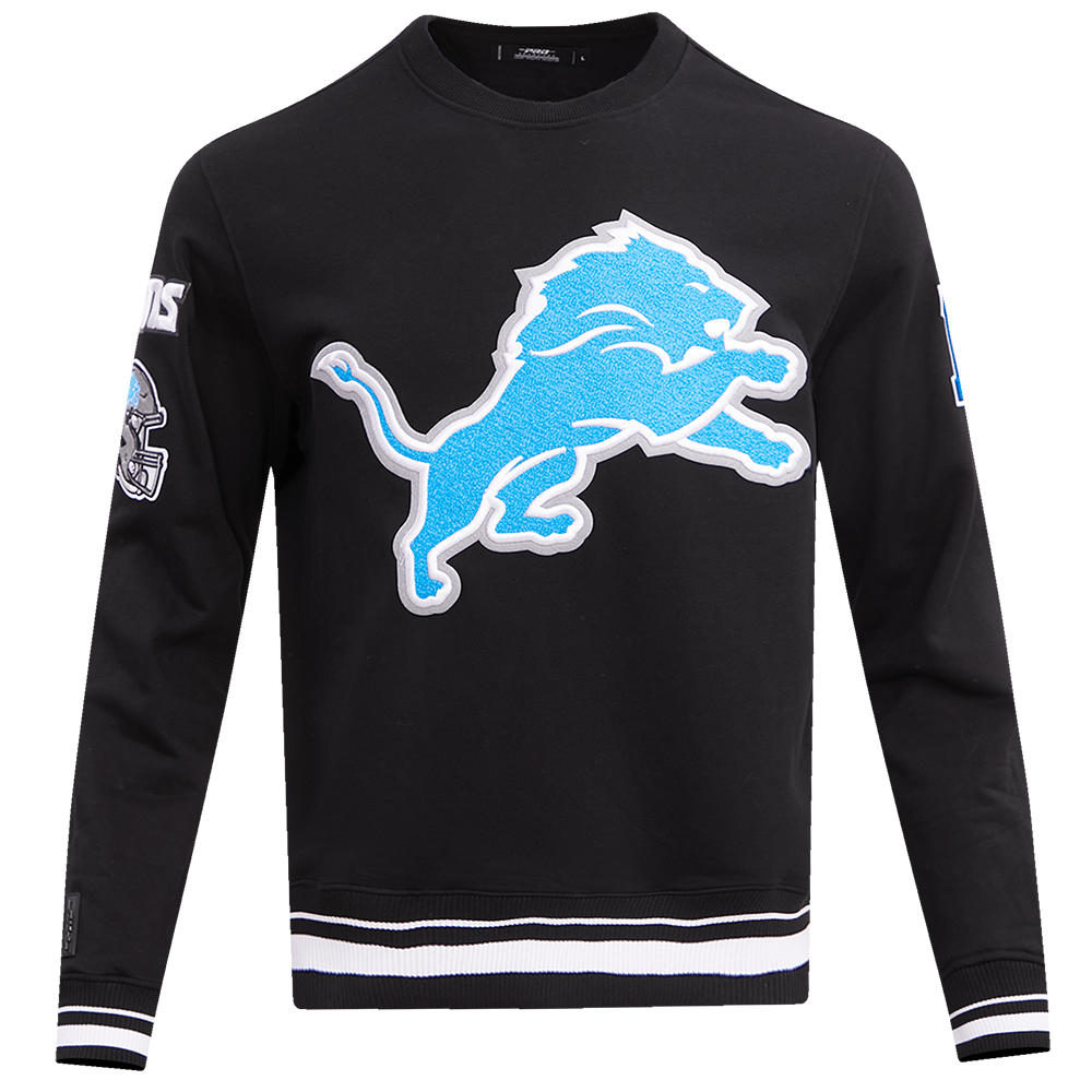 NFL DETROIT LIONS CHANDAIL À COL ROND MASHUP CÔTELÉ POUR HOMME (NOIR)