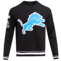 NFL DETROIT LIONS CHANDAIL À COL ROND MASHUP CÔTELÉ POUR HOMME (NOIR)
