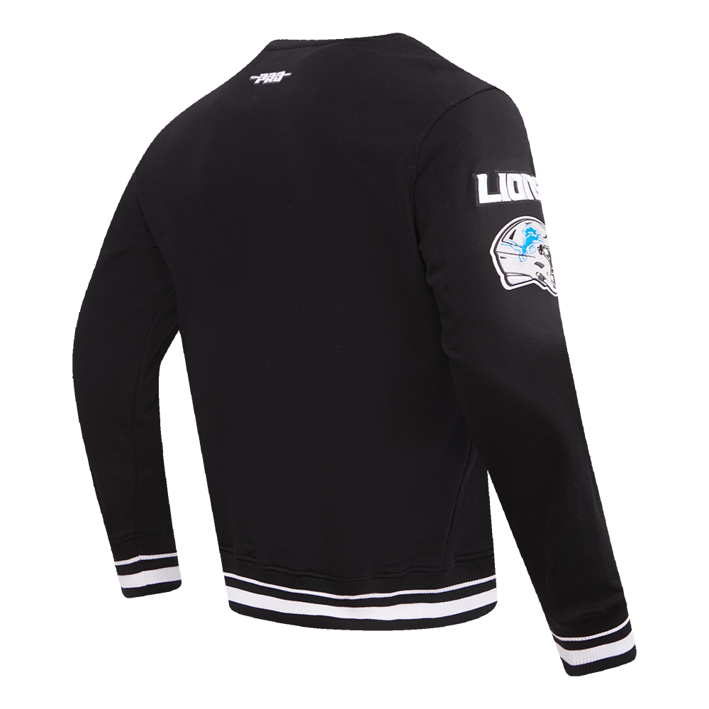 NFL DETROIT LIONS CHANDAIL À COL ROND MASHUP CÔTELÉ POUR HOMME (NOIR)