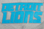 NFL DETROIT LIONS TEAM PENNANTS CHANDAIL À CAPUCHON EN MOLLETON CÔTELÉ POUR HOMME (GRIS CHINÉ/NOIR)