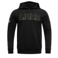 NFL DETROIT LIONS CHANDAIL À CAPUCHON NOIR ET OR EN MAILLE DOUBLE POUR HOMME (NOIR)