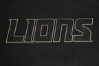 NFL DETROIT LIONS CHANDAIL À CAPUCHON NOIR ET OR EN MAILLE DOUBLE POUR HOMME (NOIR)