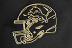 NFL DETROIT LIONS CHANDAIL À CAPUCHON NOIR ET OR EN MAILLE DOUBLE POUR HOMME (NOIR)