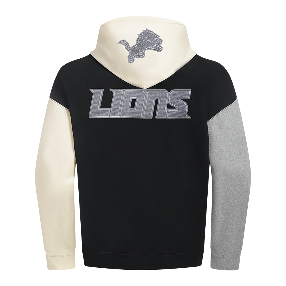 NFL DETROIT LIONS REVERSE FRENCH TERRY CHANDAIL À CAPUCHON EN MOLLETON À BLOCS DE COULEUR POUR HOMME