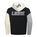 NFL DETROIT LIONS REVERSE FRENCH TERRY CHANDAIL À CAPUCHON EN MOLLETON À BLOCS DE COULEUR POUR HOMME
