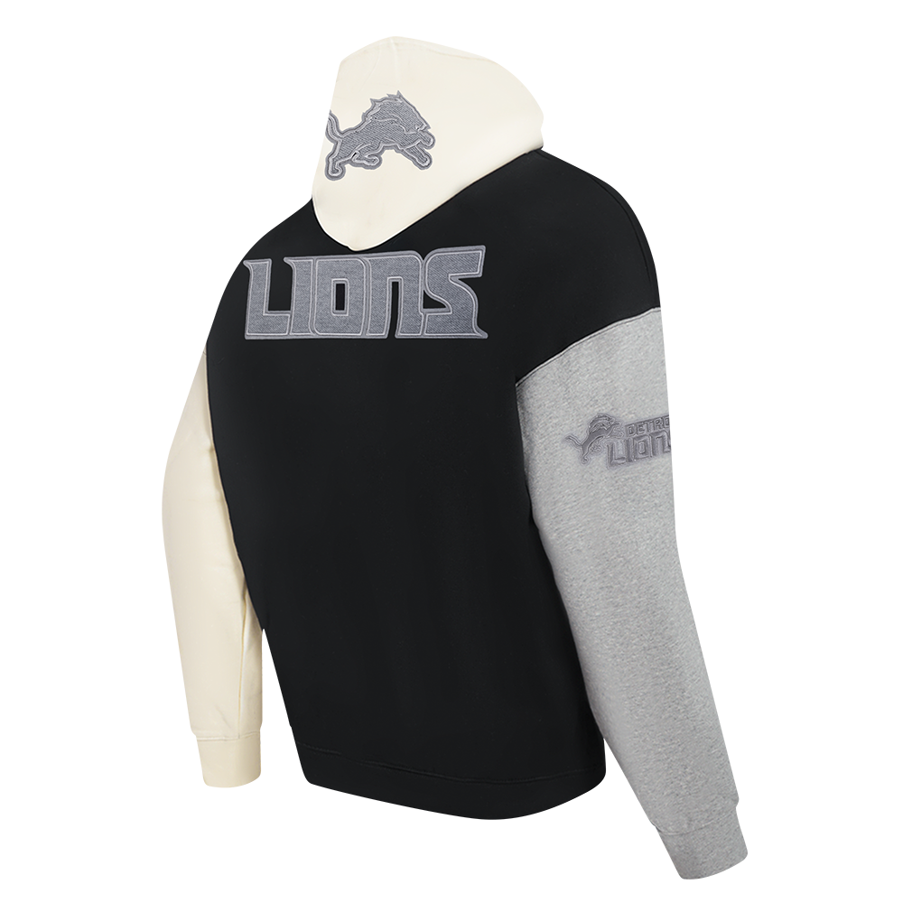 NFL DETROIT LIONS REVERSE FRENCH TERRY CHANDAIL À CAPUCHON EN MOLLETON À BLOCS DE COULEUR POUR HOMME