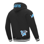 NFL DETROIT LIONS CITY RANSOM MEN'S RIB FLEECE PULLOVER HOODIE (BLACK)